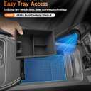 for 2025 2026 Ford Mustang Mach E Center Console Lower Storage Tray Silicone Bottom Organizer Insert for Armrest Compartment 2025 2026 Mache Facelift Models Interior Accessories