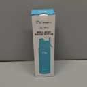 [2-IN-1 LID] Insulated Water Bottle with Silicone Boot (36hrs Cold/18hrs Hot) - DIY Stickers, Leakproof, BPA Free, 24 oz (Cyan)