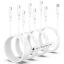 for Apple USB C to USB C Fast Charging Cable,[1FT+3FT+3FT+6FT] USBC to USB-C Charger Cord for iPhone 17/16/15/Pro/Plus/Pro Max/iPad Air 4/5/Mini 6/Pro 12.9/11,for MacBook Air/Pro Type C 60W 4Pack
