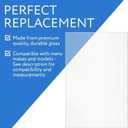 IMPRESA Refrigerator Glass Shelf Replacement Insert Compatible with Frigidaire & Samsung for Fridge Shelf - 23.88 x 15.5 x 0.125 in No-Tool 240350608 Crisper Glass Replacement & Tempered Pane