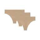 Under Armour UA Pure Stretch No Show Thong - Solid 3Pk, Venice Pink - 500, Size S