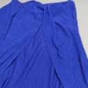 GORGLITTER Women's 2 Piece Outfits Strapless Split Hem Tube Top & Biker Shorts Textured Matching Set Blue, X-Large