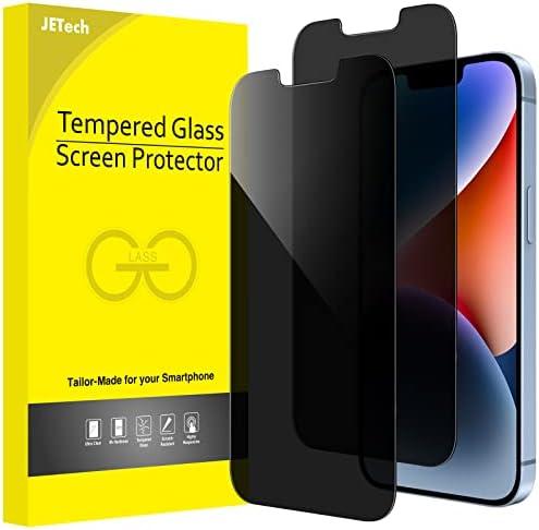 JETech Privacy Screen Protector for iPhone 16e 2025, iPhone 14 6.1-Inch, Anti Spy Tempered Glass Film,  1Pack