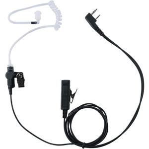 Earpiece Headset with Mic Ptt Compatible with Kenwood Baofeng Puxing Wouxun 2 Way Radio Walkie Talkie 2 Wire with Covert Acoustic Tube