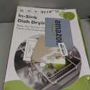 JASIWAY Dish Drying Rack in Sink, Expandable Stainless Steel Dish Drainers for Kitchen Counter, Dish Dryer Rack for Inside Sink, Over The Sink Dish Racks with Utensil Holder, Silver