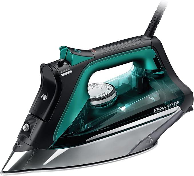 Rowenta Pro Master Stainless Steel Soleplate Steam Iron for Clothes, AntiDrip Protection, 210 g/min, 400 Microsteam Holes, 1775 Watts Iron Steamer for Clothes, Powerful Steam DW8360