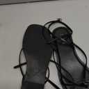 Womens Flats Sandals Square Toe Strappy Ankle Strap Flats, 6