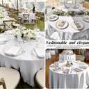HAISIWLKJ 2 Pack 90 Inch White Round Tablecloth for Round Table Washable Reusable Outdoor Polyester Fabric Decorative Dining Table Cover for Buffet, Camping, Baby Shower, Party