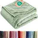 Fleece Blanket Kids Size - Ultra-Soft Flannel Fleece Blanket - Celadon | Soft, Warm, Outdoor Picnic Blanket for Camping, Travel, Lightweight, Cozy, Anti-Static, Home Decor Gifts for Men & Women