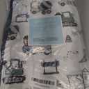 Little Grape Land Pack and Play Sheets Mini Crib Sheets Soft Breathable Pack N Play Sheets, Playard Fitted Sheet 2 Pack Stretchy Fits 38"x26" Playard Mattress, Navy Trucks