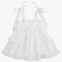 Toddler Baby Girl Summer Boho Dress Solid Color Spaghetti Strap Square Neck Tulle Dress Kids Beach Sundress. Size 12 -  18 Months