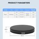 fotoconic Black Electric Motorized Rotating Turntable Display Stand, 14 Inch / 35cm Diameter, 110 Lb Centric Loading for Shop Display