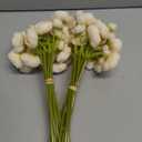 Ling's moment Ranunculus Artificial Flower, Faux Silk Mini Ranunculus Flowers for DIY Bouquet, Bulk Fake Wedding Filler Flowers for Centerpieces Arrangements Bridal Shower Decorations, Cream
