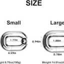 Male Stainless Steel Long Thick Hanging Stretch Pendant, Weighted Exercise Ring, Removable Metal Ball Accessories,1 Piece-UShlF19 (Normal, L)