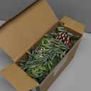 6 FT Artificial Christmas Garland, Faux Cypress Leaf Evergreen Garland with 20 LED Lights, Red Berries and Pinecones, Green-Yellow Leaves, Timer, Perfect for Indoor Outdoor Window Mantel