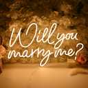 SYLHOME Large Will You Marry Me ? Led Neon Light Sign 23.6 inches Hanging Proposal Wedding Party Wall Sign Decor Engagement Valentines Day For Girlfriend Bridal Shower 12V 23.6"X14.2"