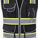 XIAKE 9 Pockets Class 2 High Visibility Reflective Safety Vest for Men Women Work Construction Vest, M