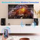 Bluetooth 5.1 Audio Stereo Amplifier Board,200W HiFi 2.1 Channel Mini Subwoofer Power Amp Module with Treble & Bass Control,DC 12-24 V, Audio Amp Board for Home DIY Wireless Speaker