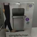 simplehuman 55 Liter / 14.5 Gallon Rectangular Hands-Free Kitchen Step Trash Can with Soft-Close Lid, Brushed Stainless Steel