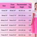 Luzlen Girls Princess Costume Pink Dress Up Outfit for Halloween Cosplay Carnival Party, 6-7 Years(Label 140)