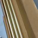 BlastHome Non-Adjustable Luxury Curtain Rods for Windows, 1 Rod Set, 11 foot Fixed Length (Three Rods Connect for a Seamless Look), Brushed Gold