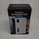 NineSky Dehumidifier for Home, 95 OZ Water Tank, (1000 sq.ft) Dehumidifiers for Bathroom Bedroom Basement with Auto Shut Off,7 Colors LED Light(White)