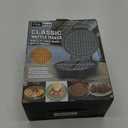 7 Inches Round Classic Waffle Maker Machine, Mini Waffle Maker, Non-stick Waffle Irons, Thin Waffle Maker Crispy, Black