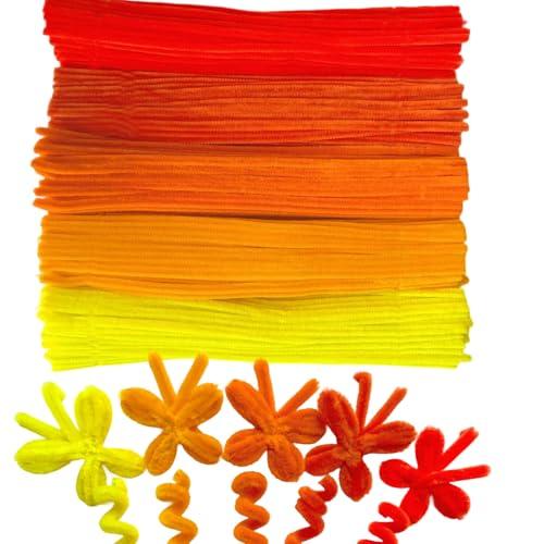 Yellow Pipe Cleaners Craft Pipe Cleaners Bulk Pipecleaners Crafts Supplies，500Pcs Yellow