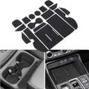 POSAID Center Console Liners for Honda CRV 2023 2024 2025 Cup Holder Insert, Center Mats for CR-V Accessories Non-Slip Anti Dust Interior Mats 17PC Set, Black Trim