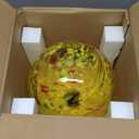 Gazing Ball 10 inch Colorful Glass Gazing Ball for Garden Decor, Yellow