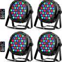 36LEDs RGB Stage Par Lights - OPPSK 36W Sound Activated Multi Modes - Remote DMX Control - Corded Electric - Uplights for Events DJ Music Dance Party Wedding Church Bar Club Stage Lighting (4Pack)