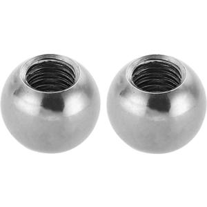 PATIKIL M8x16mm Ball Nuts Knob, 2 Pcs Female Thread 304 Stainless Steel Round Blind Hole Screw Cap Cover for Lighting Machinery DIY Decoration, Silver