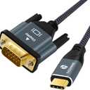 USB C to VGA Cable 10FT, USB Type C to VGA Conversion 1080P@60Hz for Laptops, Mobile Phones, Tablets HDTVDisplays and Projectors