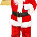Santa Suit Men's Santa Claus Costume 10pcs Christmas Santa Outfits for Adults Santa Costume, Santa Coat 2022