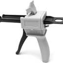 QWORK 50ml Dual Cartridge Dispensing Gun Adjustable 1:1 & 1:2 Ratio Manual Applicator for Epoxy, Resin, Sealant