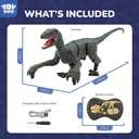 STEAM Life Remote Control Dinosaur Toys for Kids 3-5 4-7 8-12, Large Rechargeable Velociraptor RC Dino with Walking, Lights & Sounds, Realistic Jurassic Toy Birthday Gifts for Boys Girls