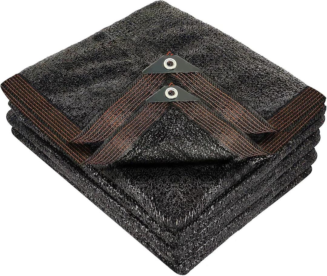 winemana 50% Black Shade Cloth, 8 x 20 FT Durable Mesh Tarp with Grommets, Garden Sunblock Shade Cloth Shading Antifreezing for Plants Cover, Greenhouse, Barns Kennel, Patio, Tomatoes