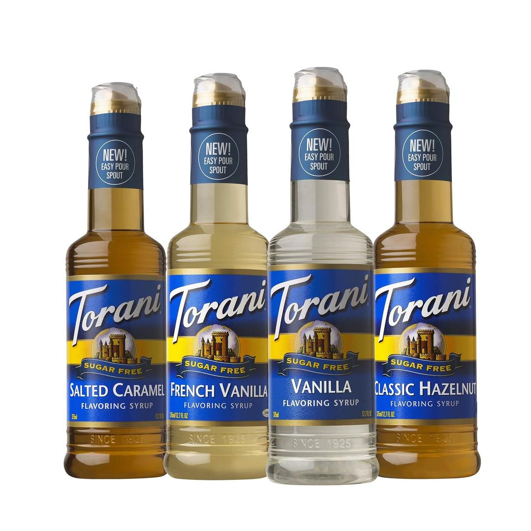 Torani Sugar Free Syrup, Coffeehouse Variety Pack, 12.7 Ounce (Pack of 4) BB 1/6/28