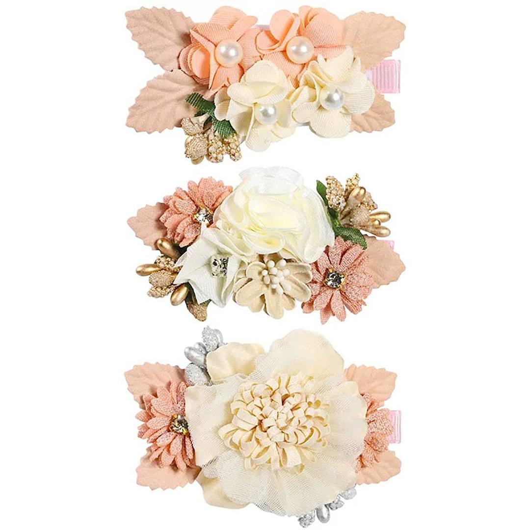 Girls Hair Accessories Set - 3pcs Bows for Baby, Toddler, Teen Gifts (Hair Clips Set 2)