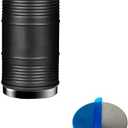 Car Ashtray, Aluminum Alloy + Magnet, Modern Style, Black, Magnetic Base, With Lid