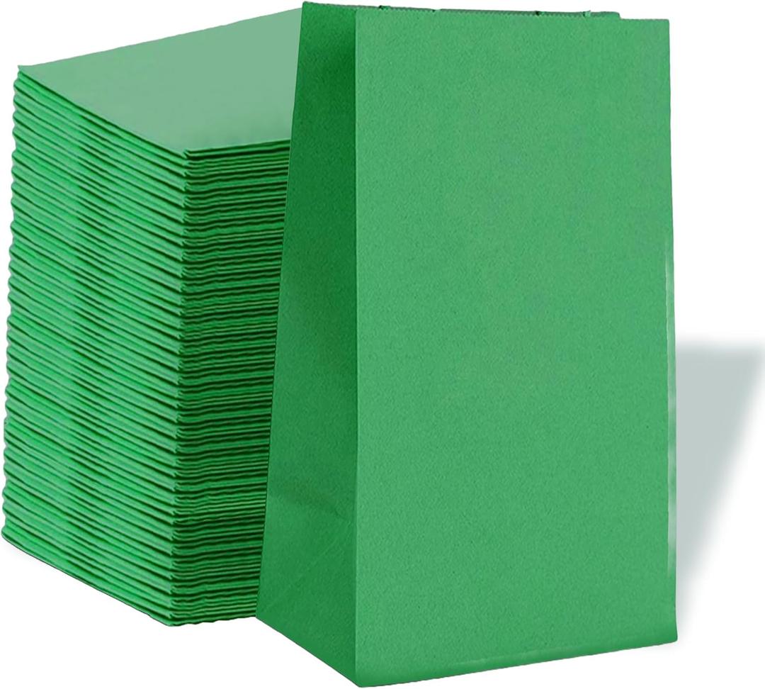 Green Paper Bags, Pack of 50