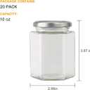 Accguan 20 Pcs 10 oz Glass Jars with Silver Lids, Mason Jars for Gifts, Crafts, Wedding, Spice, Extra Tags String