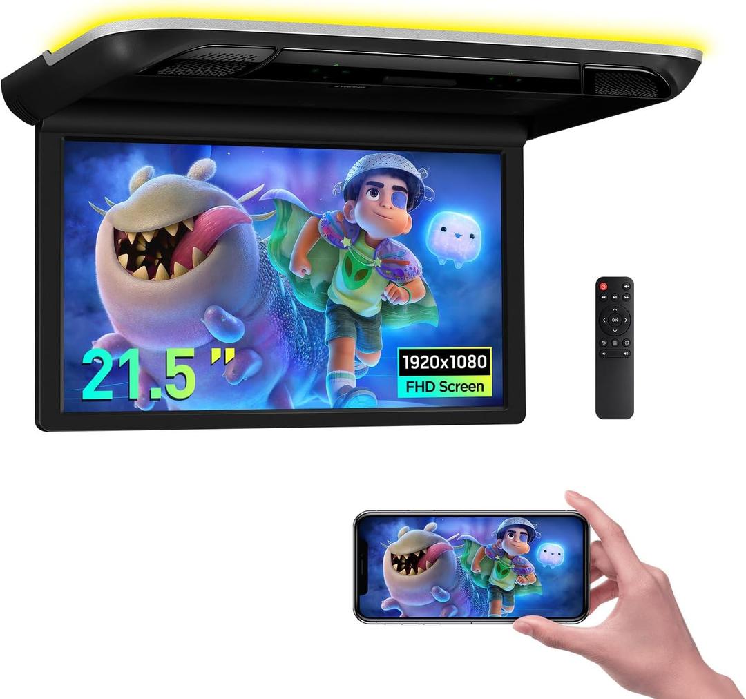 XTRONS 21.5 Inch Car Overhead Player, with HDMI, Built-in Speaker