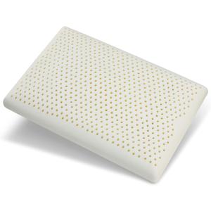 Firm Latex Pillow, Natural Latex Foam Pillow with Removable Cotton Cover, Standard Size (L22''W14''H5''), Strong Support Travel Pillow, Thin Camping Pillow, Perfect Packaging