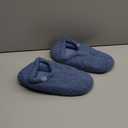 HomeTop Women's Fuzzy Curly Fur Memory Foam Loafer Slippers with Polar Fleece Lining, 7.5