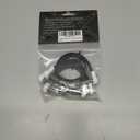 Flat Low Profile Guitar Patch Cable 12 inch 1 foot for Effects Pedals, 1/4 inch Right-Angle, White, 3-Pack New Version