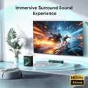 GEOYEAO 2.1 CH Sound bar with Subwoofers, 100W Sound Bar for Smart TV, Dolby Atmos Surround Sound System, Adjustable Home Theater Bluetooth Speaker, for TV/Projector/PC
