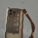 3 in 1 Magnetic for iPhone 16 Pro Max Case, 1X Screen Protector+1X Wrist Strap, Cute Wavy [Full Camera Protection][Fit for MagSafe], Trendy Matte Women Girls Case for iPhone 16 Pro Max 6.9", Brown