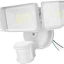 Abovizo 85W LED Security Lights Motion Sensor Light Outdoor, 8500LM Dusk to Dawn, IP65 Waterproof, 6500K, 3 Head Motion Detected Flood Light, Floodlight for Outside, Garage, Yard, Porch (White)