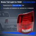 LED Tail Lights for Dodge Ram 1500 2013-2018 and Ram 2500/3500 2014-2018 - Rear Taillight Assembly Replaces for 68093081AB, 68093081AC, and CH2800202 - Tail Lamp for Driver Left Side LH